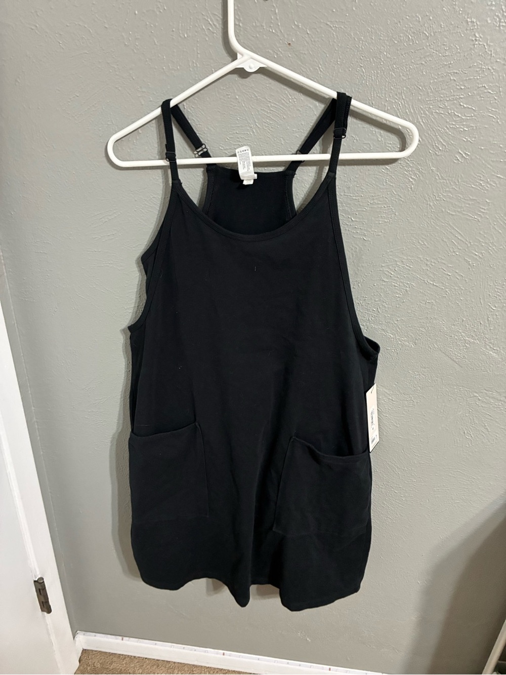 Yogalicious Black Sleeveless Pocket Romper